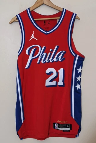 Nike Jordan Joel Embiid Philadelphia Sixers AUTHENTIC Statement Jersey 44 NEW Cover