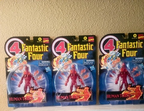 Hasbro Marvel Legends Series Retro Fantastic Four The Human Torch 6" Action Cover