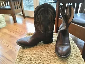 Tony Lama CT2032 Men's Brown Cowboy Boots Size 10.5 D Made in USA - Picture 1 of 7
