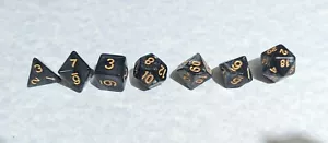 Black Pearl Würfel RPG Set Polyhedral DND Dungeons & Dragons Pathfinder Tabletop - Bild 1 von 3