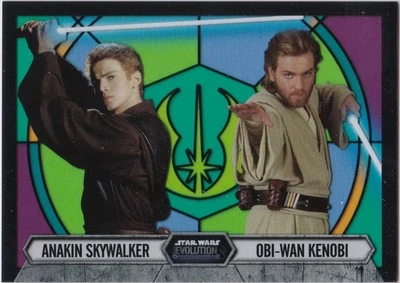 STAR WARS 2016 TOPPS EVOLUTION STAINED GLASS PAIRINGS PLASTIC INSERT 3 OF 9 - Image 1 of 2