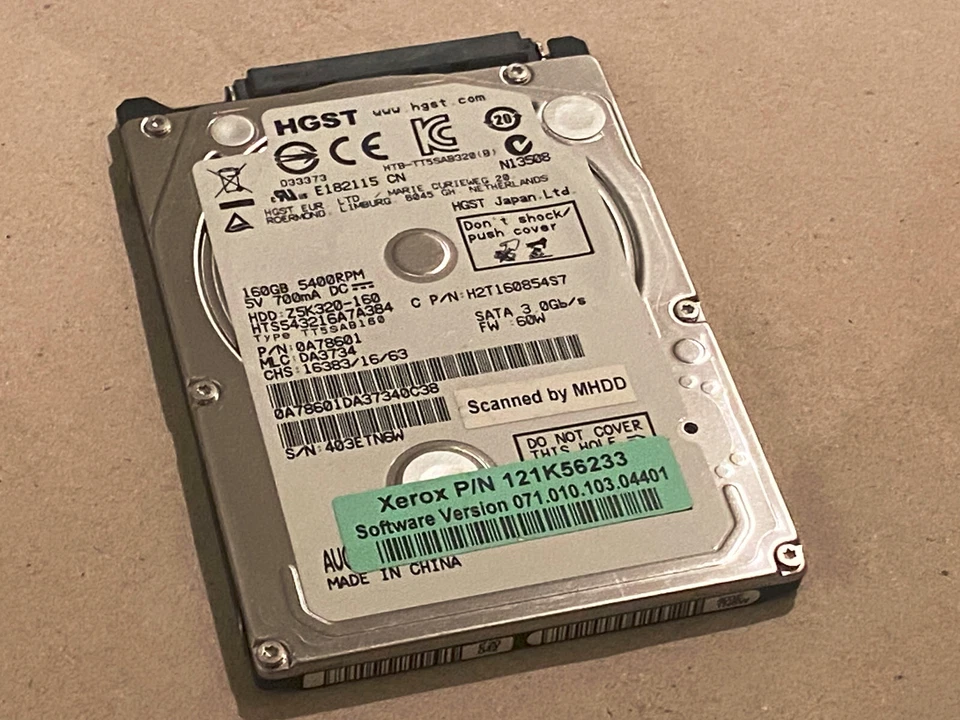 XEROX COLORQUBE Hard Disk 121K56233 - Image 1 of 1