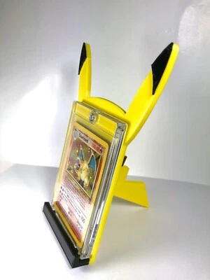 Pokemon Card Stand PIKACHU W/Tail PSA 3D Printed TCG Holder Trading Card Display
