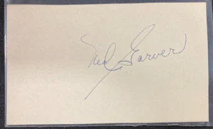 PLAYED 1948-'61! BASEBALL SIGNED 3X5 CARD NED GARVER W/COA JSA AVAILABLE CF - Picture 1 of 2
