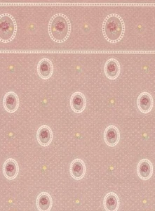 Dolls House Cameo Reverse Grey Miniature Print Wallpaper 3 Sheets - Picture 1 of 8
