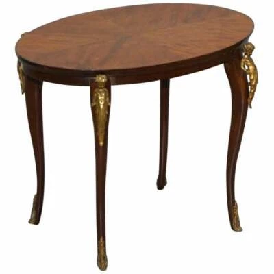 SUBLIME CIRCA 1880 TULIP WOOD GILT BRONZE MOUNTED CHERUB ANGLE COFFEE SIDE TABLE - Image 1 of 4