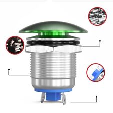 Mushroom Head Button Switch Waterproof Colored Finish 22mm Mounting Hole