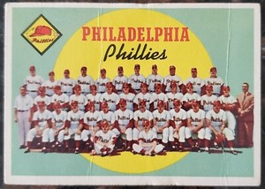 1959 Philadelphia Phillies Team Topps Card #8 MLB Roberts Ashburn