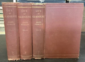 1903 The Life of William Ewart Gladstone by John Morley, 3 Volumes, Complete - Picture 1 of 24