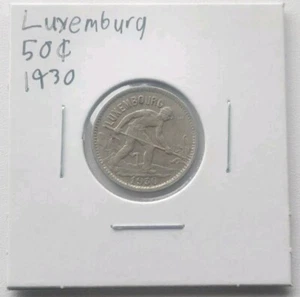 LUXEMBOURG 50 Centimes 1930 - Nickel - - Picture 1 of 3
