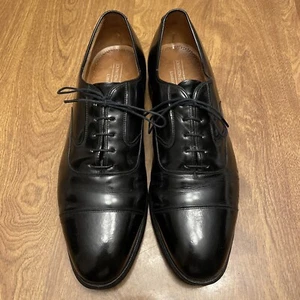 Vintage Johnston & Murphy USA schwarz Captoe Oxford Herren 10 1/2 D/B - Bild 1 von 11