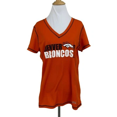Camiseta Denver Broncos Para Mujer Talla L Naranja Manga Corta TX3 Genial NFL Secado Rápido Foto 1 de 4