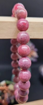 Natural Rhodonite Pink 8mm Bracelet Foto 1 de 4