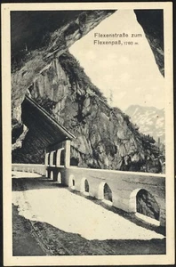 AUSTRIA   1919 FLEXENSTRASSE und FLEXENPASS 1780 m  kuk censored - Picture 1 of 2