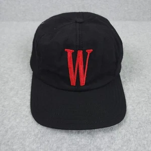 Vintage Winston Cigarettes Hat Cap Snap Back Black 90s Made In USA Twill Retro - Picture 1 of 6