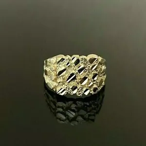 10k Yellow Gold Medium Nugget Ring 12mm x 11mm - Picture 1 of 3