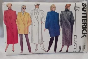 Abrigo sin cortar de colección Miss 8 10 12 3 longitudes forrado con botones chaqueta patrón de costura 4044 - Imagen 1 de 3