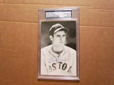 Bobby Doerr Signed Postcard PSA Certified Encapsulated - Image 1 of 4