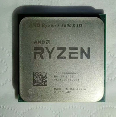 AMD Ryzen 7 5800X3D 8-core 16-thread 3.4-4.5Ghz 3-level cache 96MB CPU processor - Image 1 of 4