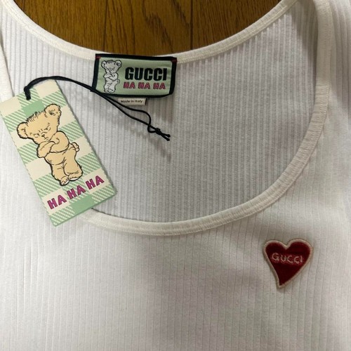 Canotta GUCCI Michele epoca bianca a costine taglia S mai usata