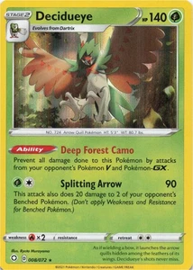 Pokemon - Decidueye #013/189 - SWSH03: Darkness Ablaze Holo - Picture 1 of 2