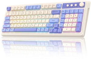 99 Key Keyboard, Tri-Mode Bluetooth/2.4GHz/USB-C Cute Creamy Gaming Keyboard ... - Picture 1 of 7