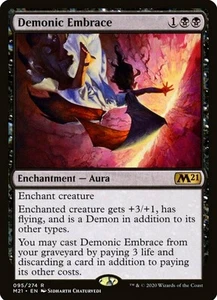 X 1 Demonic Embrace NM 095 Core Set M21 MTG Magic The Gathering - Picture 1 of 1