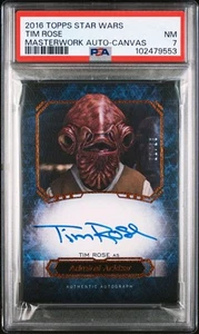 Tim Rose - 2016 Star Wars Masterwork Autograph Canvas  PSA 7  #21/25 - Picture 1 of 2