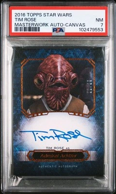 Tim Rose - 2016 Star Wars Masterwork Autograph Canvas  PSA 7  #21/25 - Image 1 of 2