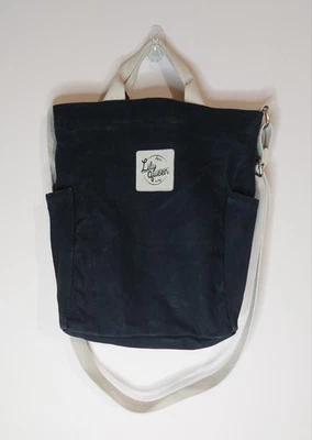 Lily Queen Crossbody Canvas Tote Bag Adjustable Strap Distressed Black School - Image 1 of 4