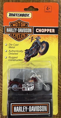 1993 Matchbox Harley Davidson Chopper Burgundy 76246 Sealed NEW - Image 1 of 2