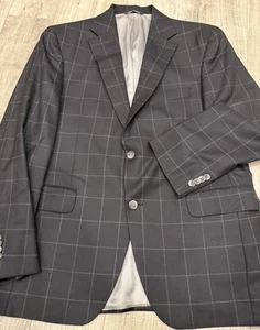 Cappotto sportivo Jack Victor uomo Valutowood Super 120s lana nero a quadri taglia 40 S - Foto 1 di 10