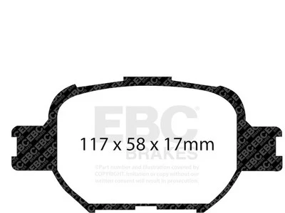 Juego de pastillas de freno delanteras para Toyota Celica 2000-2005 EBC 12954NFZJ 2001 2002 2003 Foto 1 de 4