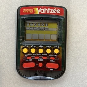 Yahtzee Milton Bradley 1995 Handheld Electronic Game Transparent Vintage Tested - Picture 1 of 8