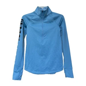 Under Armour Cold Gear Womens Light Blue 1/2 Zip Long Sleeve Fitted Top Size XS - Imagen 1 de 8