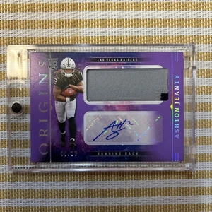 ASHTON JEANTY 8/23 SSP 2025 Origin FOTL PURPLE Rookie PATCH AUTO RPA . BEAUTY! - Picture 1 of 19