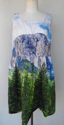 Modcloth Mountain Alpine Landscape Scene 50's Retro Style Dress 2X or XL - XXL - Image 1 of 4