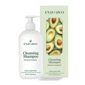Champú eva+avo sin sulfatos aceite de aguacate 8 oz limpiador diario para todo tipo de cabello - Imagen 1 de 17