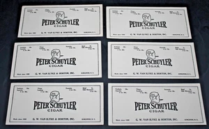 6pc Vtg Atq Cigar Advertising Ink Blotter Lot PETER SCHUYLER Kingston NY Van Sly - Picture 1 of 5