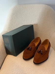 Edward Green Belgravia Brown Snuff Suede Loafers Shoes UK 10.5 EU 44.5 RRP £1250 - Picture 1 of 9