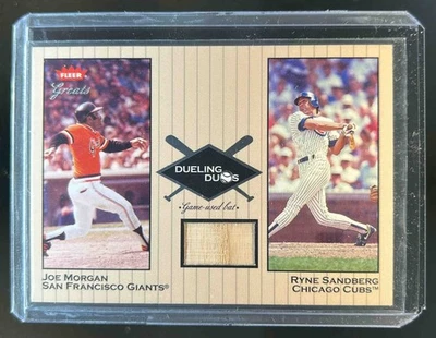 2002 Fleer Greats of the Game Joe Morgan Ryne Sandberg Dueling Duos Used #DD-RS1 - Image 1 of 2
