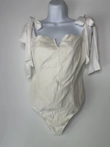 Free People IVORY Intimately Lola Bodysuit, US Large - Picture 1 of 4