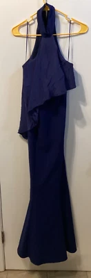 Maxi Vestido Jay Godfrey Talla 2 Azul Marino Correa en T Sin Mangas Espalda Corredora Nuevo sin Etiquetas Foto 1 de 2