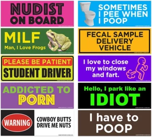 10-Pack Funny Bumper Magnets Pranks Gifts for Adults Practical Jokes Prank Car M - Picture 1 of 12