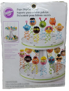 CAKE POP DISPLAY STAND - Wilton - White - Cardboard - Holds 28 Pops - NEW - Picture 1 of 2