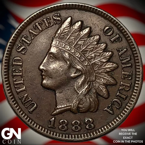 1888 Indian Head Cent Penny  Q7900 Cover