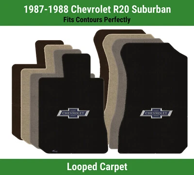 Alfombrillas delanteras Lloyd Classic Loop para Chevy R20 Suburban '87-88 con pajarita Centennial Foto 1 de 4