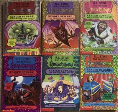 12 R.L. Stine Goosebumps Books, Reader Beware You Choose The Scare - All 1st Ed - Imagem 1 de 4