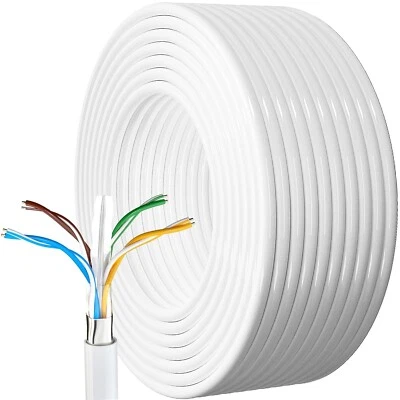 Cavo Lan Ethernet, Bobina Cat 6 per Interno ed Esterno, Cavo di Rete Schermato - Immagine 1 di 4