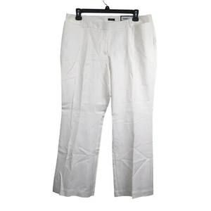 Pantalones de vestir Worthington para mujer talla 18S blancos calce curvilíneo pantalón pierna carrera - Imagen 1 de 10